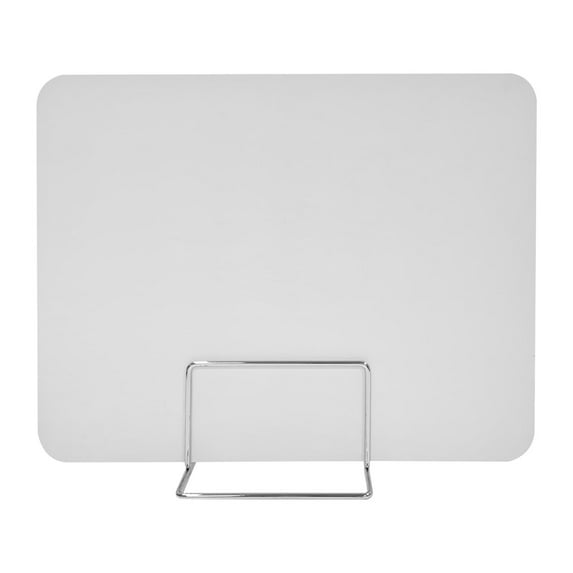 figatia Desktop Partition Board Desk Divider Versatile for Home Study Test Workplace White Metal Stand