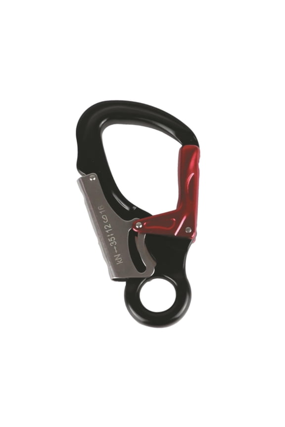 Double Locking Snap Hook Keychain Carabiner Clip for Caving Downhill Outdoor Black