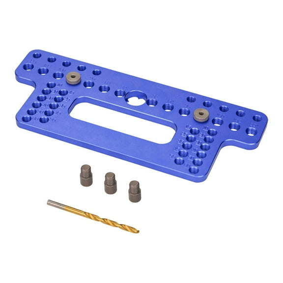 figatia Drawer Pull Drill Wood Door Handle Puncher, Cabinet Hardware Punch Drill Guide for Kitchen Drawer blue