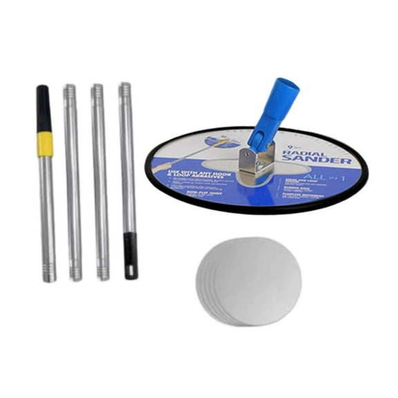 figatia Drywall Pole Sander Manual Hand Drywall Sander 360 Degree Rotary Professional 9 inch Radial Wall Sander for Painting Projects