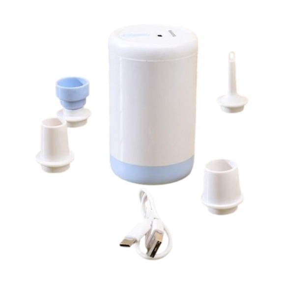 figatia Electric Air Pump with 4 Nozzles Multipurpose Inflator Deflator Pump Mini Pump for Vacuum Storage Bags Inflatable Cushion