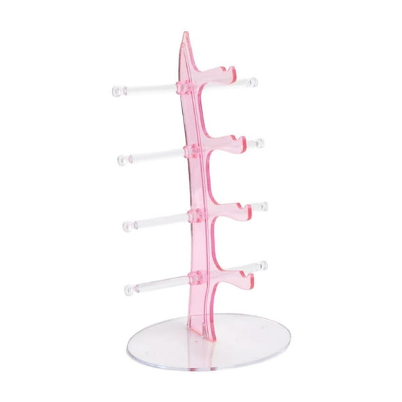 figatia Eyeglasses Display Stand Glasses Holder Riser Eyewear Shop Multi Layer Shop Display Showcase Desk Stable Base Sunglasses Rack Pink