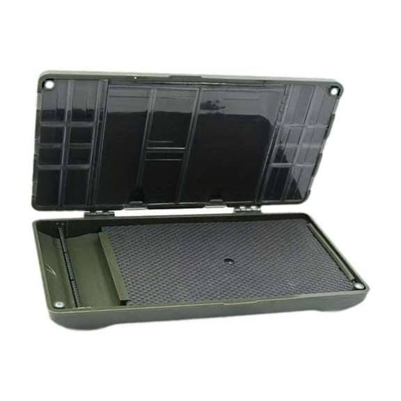 figatia Fishing Tackle Case Rig Box Organizer Portable Waterproof 2 Layer PVC Fishing Tackle Box Carp Fishing Tackle Box Fly Box