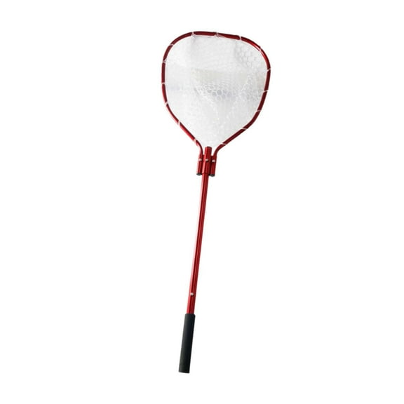 figatia Fishing Tool Fishing Net for Kids Adults Foldable Handle Landing Net Fishes Catching Releasing Net for Catfish Bass Dragonfly Red