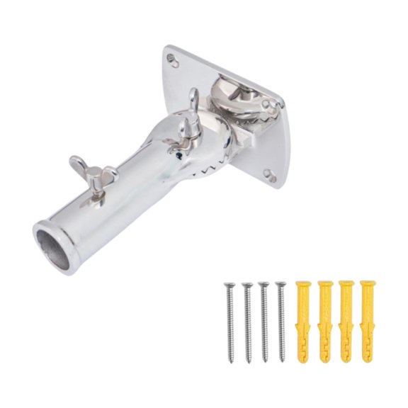 figatia Flag Pole Holder, Flagpole Bracket, Universal ,180 degree Rotatable, Mounting Base Mount for RV Yachts Home Decoration Truck Car