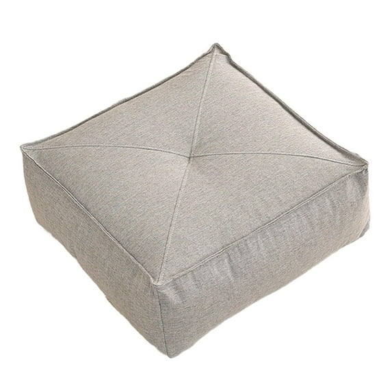 figatia Floor Cushion Chair Seat Pad Detachable and Washable Cover Large Futon Pouf Seat Cushion Floor Pillow for Bedroom Dining Room Light Gray