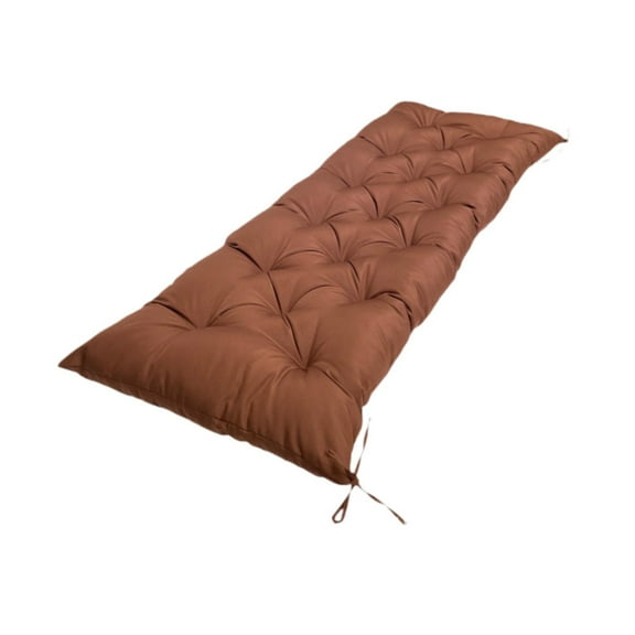 figatia Garden Bench Cushion Garden Accessories Decor Furniture with Ties Lounger Seat Cushion Loveseat Bench Seat Pad for Patio Yard Brown