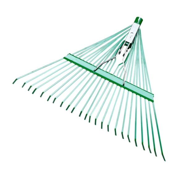 figatia Garden Leaf Rake Head Directly Replace Versatile Accessories 24 Tines Fallen Leaves Rake Gardening Tool for Yard Roof Outdoor