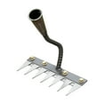 thumbnail image 1 of figatia Garden Rake Gardening Hand er Tool Steel Rust Resistant Remover Manual er Claw for Lawn Defoliating ing Loosening 7 Tines, 1 of 8