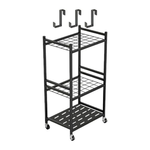 figatia Garden Tool Organizer Rakes Shovels Rack Metal Easy to Install Versatile Hanger Utility Stand Rack for Shed Home Outside Lawn