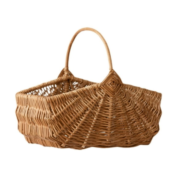 figatia Gift Basket Empty Picnic Basket Christmas Parties Bbqs Thanks Giving with Handle Wedding Easter Birthday Wicker Picnic Basket 31cmx20cmx26cm