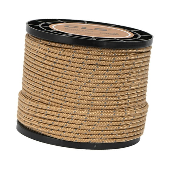 figatia Guy Line Rope Solid Braid Paracord for Outdoor Canopy Shelter Tent Accessory Khaki