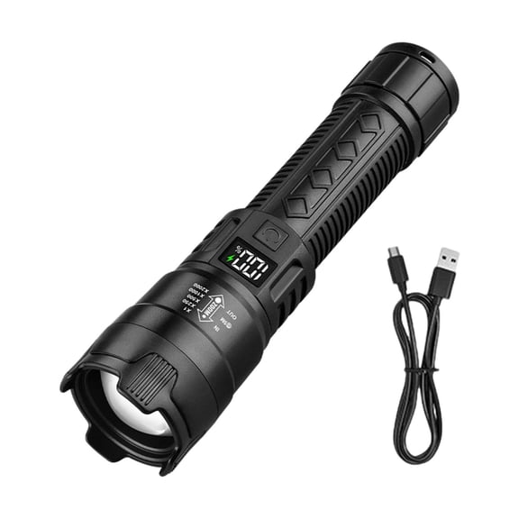 figatia Handheld Flashlight Bright Outdoor Torch for Power Failure Hunting Household