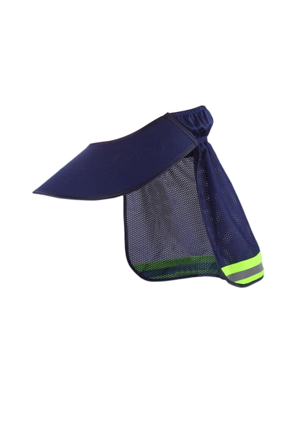 Hard Hat Shade Wide Brim,Lightweight Comfortable with Reflective Strip Neck Cover for Outside,Safe Helmet,Summer Blue Black