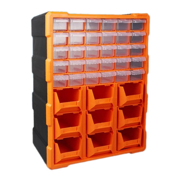 figatia Hardware Storage Box Cabinet Drawer Organise 15x6.3x18.7inch Versatile Screws Nuts Bolts Organizer for Daily Use, Workshops B