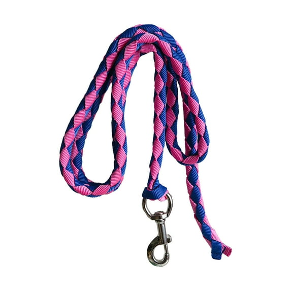 figatia Horse Lead Rope Braided Horse Rope Swivel Buckle Durable Horse Leading Rope with Snap Hook Equestrian Equipment 3meters Blue Pink