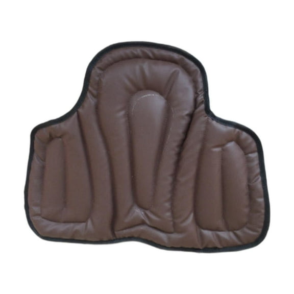 figatia Horse Riding Saddle Pad Riding Accessory PU Leather Soft Thick Multipurpose Shock Absorbing Non Slip Practical Saddle Cushion Brown