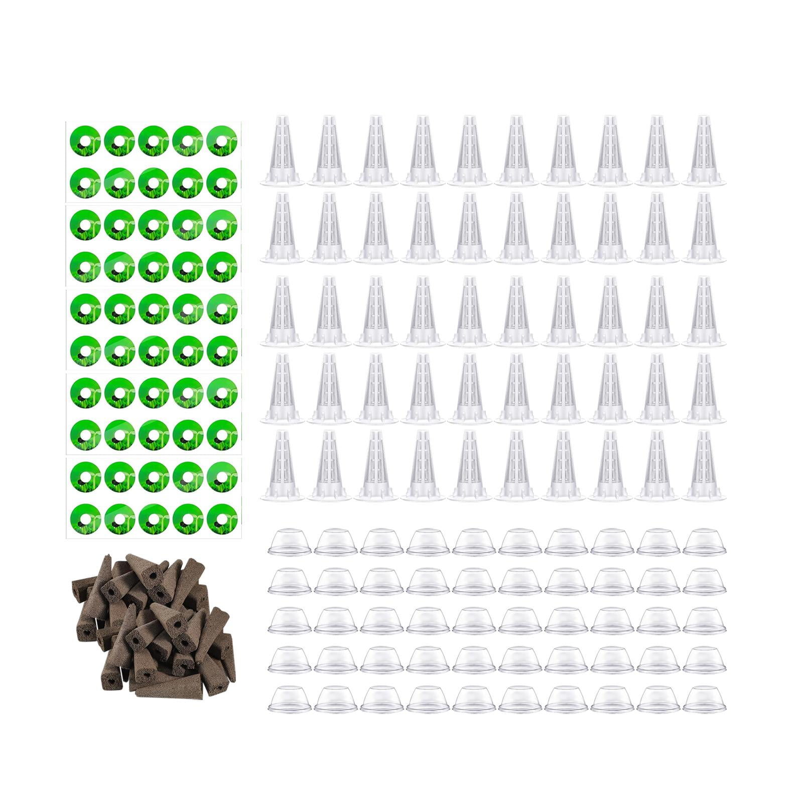 figatia Hydroponics Planting Set Garden DIY Accessories Easy to Use Hydroponics Supplies for Fruits Hydroponics Growing System Cilantro 50 Piece