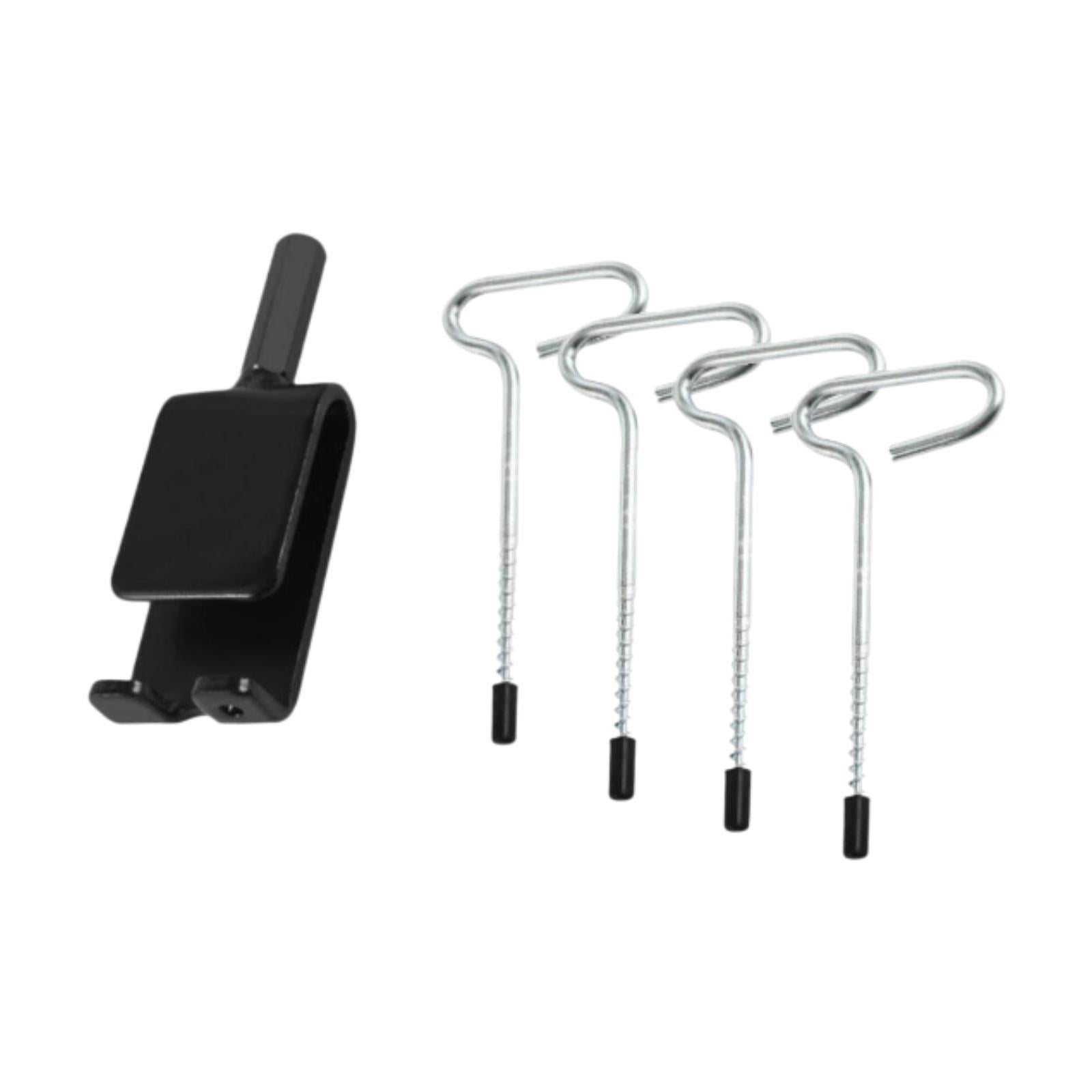 figatia Ice Anchor Tool Kit Ice Fishing Shelter Stakes with 4Pcs Threaded Pegs Heavy Duty Sturdy Fixing Tools for Ice Fishing Camping