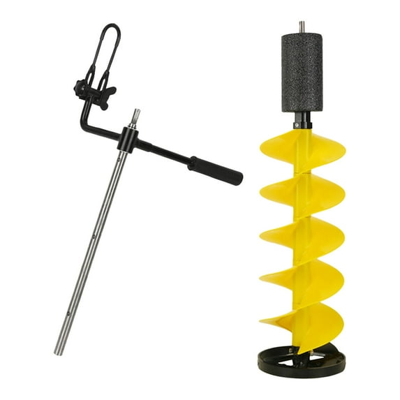 figatia Ice Drill Auger Ice Drill Winter Durable Ice Fishing Burrowing Aluminum Alloy with Extension Rod Sea Fishing Sturdy Ice Auger