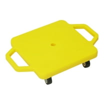 figatia Indoor with Handles with Wheels Portable Physical Education Sitting Scooter for Children in The Gym Home Children Yellow