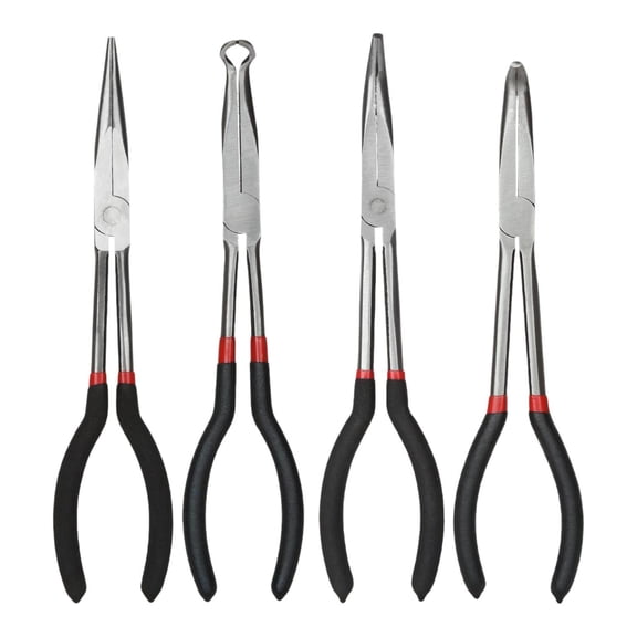 figatia Long Nose Pliers Set Cars Portable Home Machine Repairing Wire Pliers 4Pcs