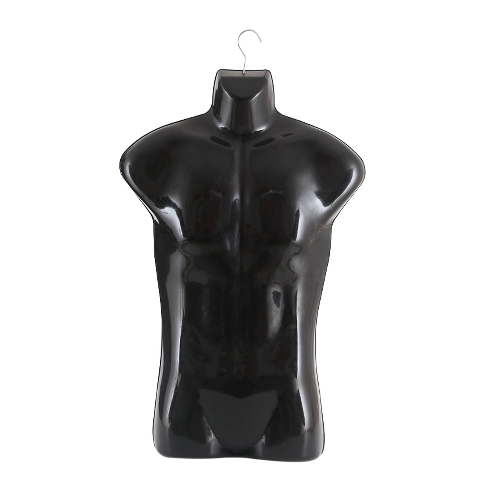 figatia Male Mannequin Hanger Fashion Body Manikin for Garment Vendors Market Commercial black
