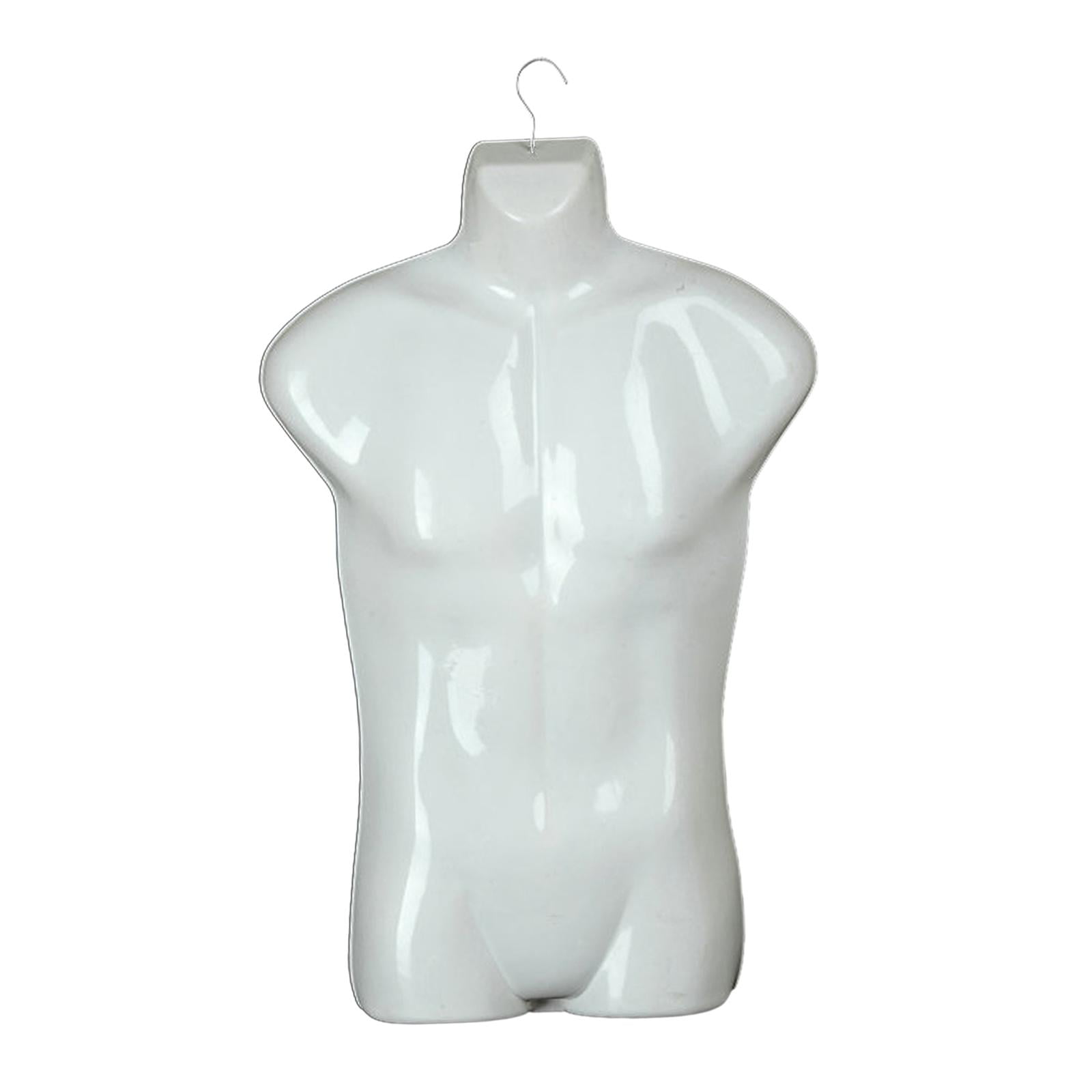 figatia Male Mannequin Hanger Fashion Body Manikin for Garment Vendors Market Commercial white