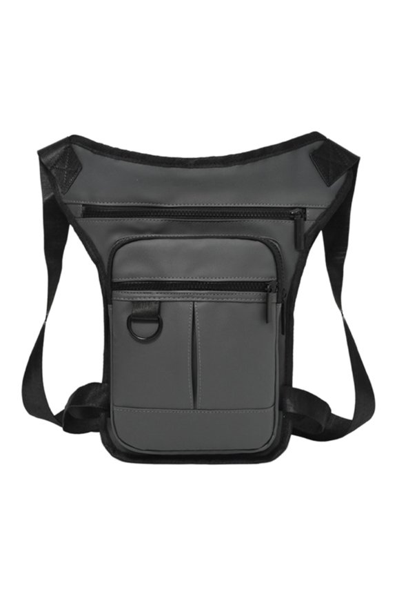 Men Waist Bag Hip Bag Fanny Pack Motorcycle Drop Leg Bag Hip Pouch Shoulder Bag Thigh Bag for Hiking Traveling Biking Camping Gray