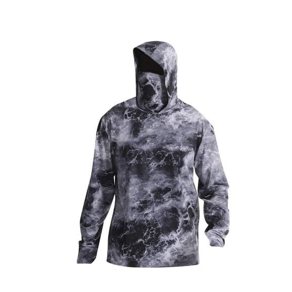 figatia Men's Sun Protection Hoodie Shirt Clothes Comfortable Quick Drying Thin Cooling Shirt Outwear for Golf Running Outdoor Sports M