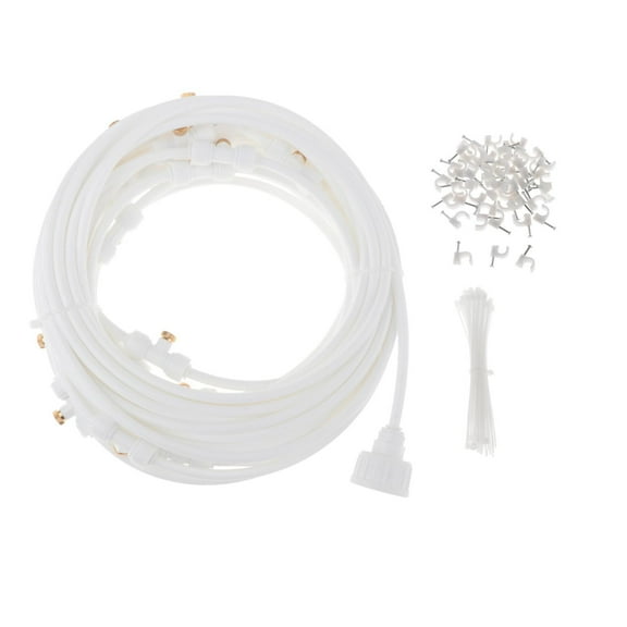 figatia Misting Cooling System Outdoor Mister System Automatic Watering Irrigation for Waterpark, Backyard, Summer, Deck, Trampoline White