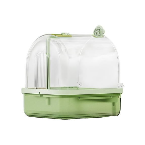 figatia Parrot Hanging Bathtub Bird Bath Box, Multipurpose Parrot Bath House Cage Bird Shower for Cockatiel Budgie Canary Small Birds green