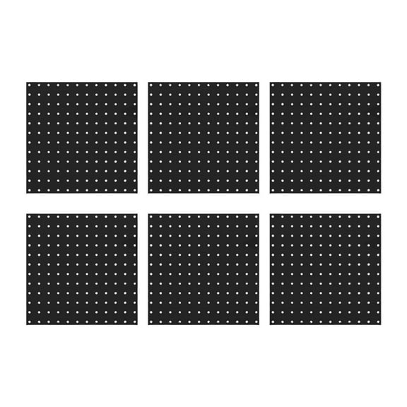 figatia Pegboard Wall Organizers Tool Storage Racks Display Garage Utility Board Panels Organization for Study Room Bathroom 6Pcs