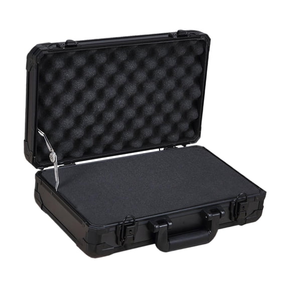 figatia Portable Tool Box Protector Hard Case Household Storage Box Carry on with Mesh Pocket with Lock for Equipment Spanner B