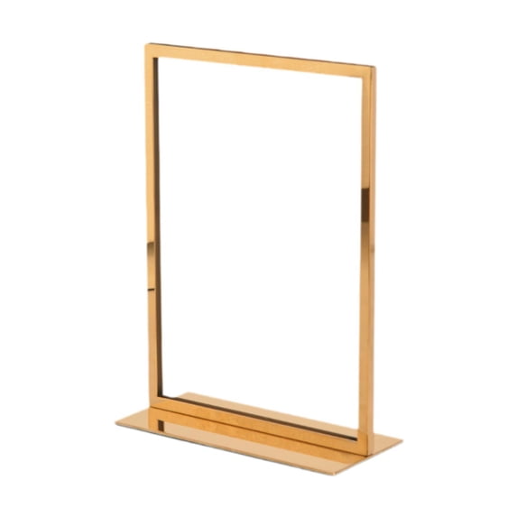 figatia Poster Board Stand Advertising Sign Holder Store Portable Heavy Duty Exhibition Frame Tabletop Standing Display Display Stand A4 Gold