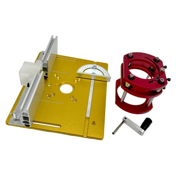 figatia Precision Router Lift Table Router Lift Base ,Accessories, Router Lift ,Set with Router Table Insert Plate for Carpentry Tool