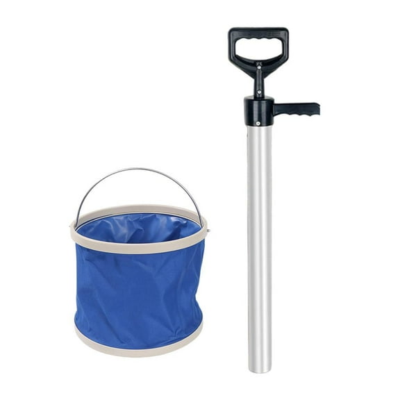 figatia Pump Clam Pump with Bucket Easy to Carry Sea Catching Tool for Sea Intestine Fishing Equipment Seafood Catching Device 73cm