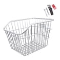 thumbnail image 1 of figatia Rear Bike Basket Rack Heavy Duty Portable Iron Wire Easy Install Basket for Riding Accessories No Lid, 1 of 8