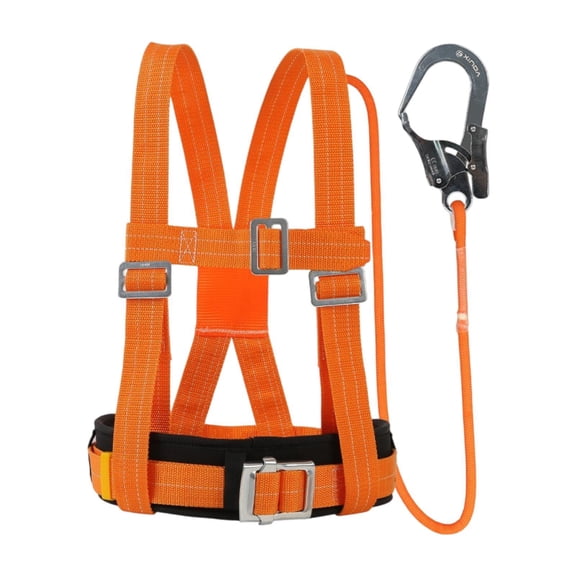 figatia Rock Climbing Harness Fall Protection Expanding Training Shock Absorbing Lanyard High Fall Protection Half Body Harness 5 m