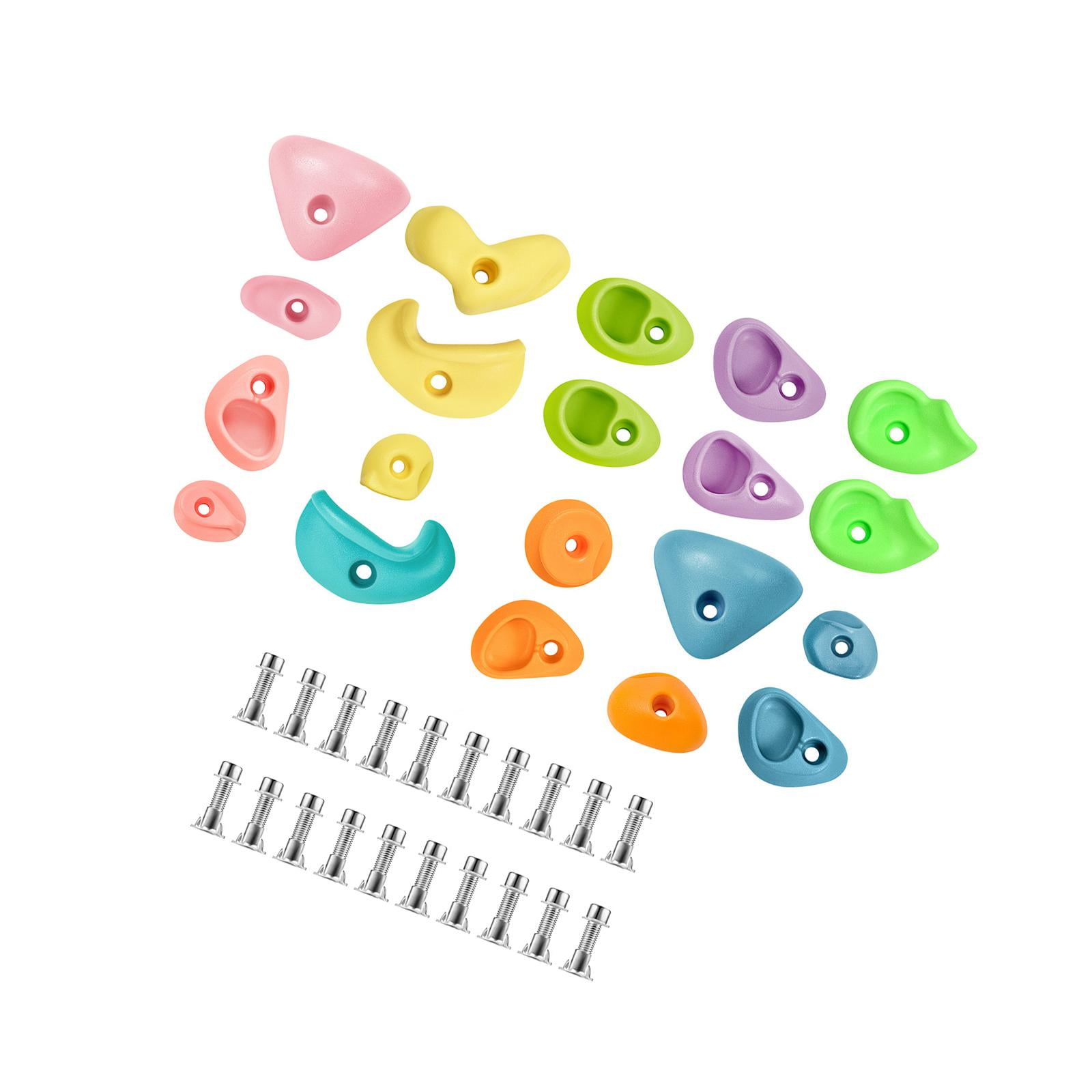 figatia Rock Climbing Holds Climbing ,Holds Stone Fun Multi Colored Climbing Rock Wall Grips for Playground Indoor Rock Climbing Wall