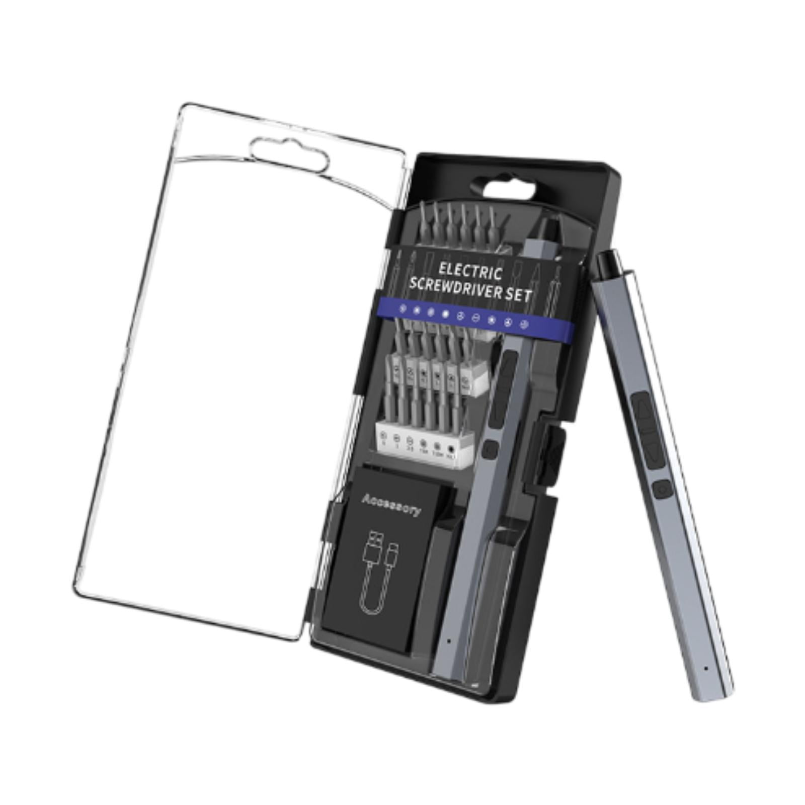 Grey Computer Screwdriver Set figatia Screwdriver Set Compact with Bits for PC Building Clock Phone ...
