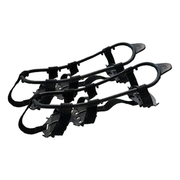 figatia Shoe Spikes Ice Crampons Spikes Durable Anti Wrestling Shoe Crampons Walk Traction Cleats for Climbing Walking Jogging Hiking Black M