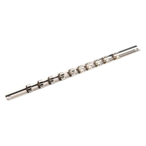 figatia Sockets Organizer Wall Mount 3/8 inch Drive Sockets Rail Holder Convenient Stainless Steel Tray Sliding Rail Tray for Garage 35cm