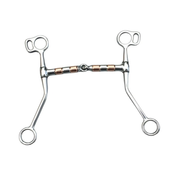 figatia Stainless Bit Equestrian Supplies with Copper Rollers Rustproof Lightweight Horse Tack Bit for Horse Training