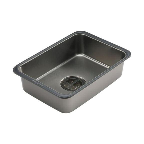 figatia Stainless Steel Camping Sink Camping Table Sink for Cooking Fishing Barbecue