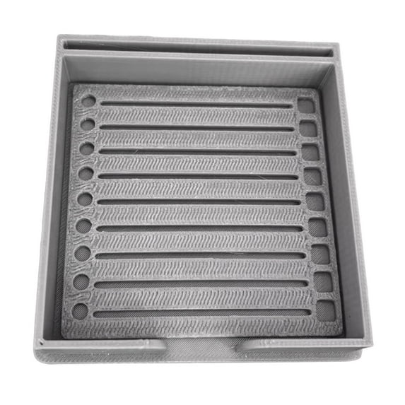 figatia Sticky Note Holder with Stencil, Notes Dispenser Compact Sticky Notes Organizer Sticky Notepad Holder for Dorm Room Classroom Grey