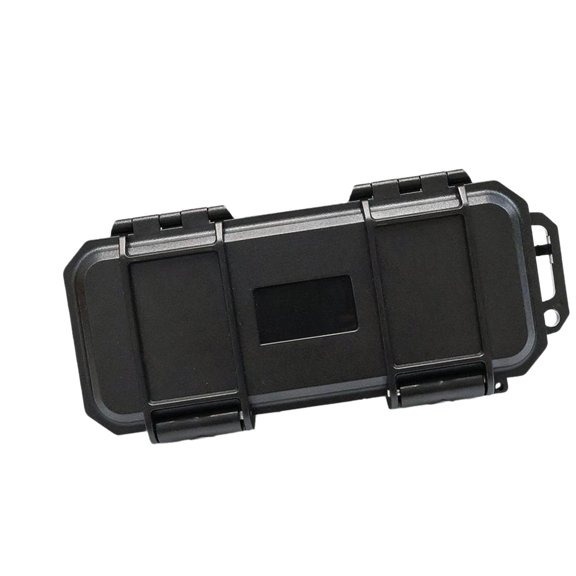 figatia Tool Storage Box Water Resistant 6.9x3.3inch Lightweight Built in Foam Sponge Shockproof Case Black