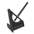 thumbnail image 1 of figatia Triangle Ruler Square Measurement Carpentry Measuring Layout Tool Black, 1 of 8