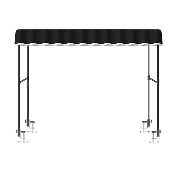 figatia Trolley Awning Canopy Height Adjustable Replacement Stall Cart Awning Shelter for Picnic Outdoor Garden Yard Camping black