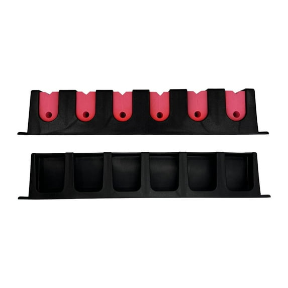 figatia Vertical Fishing Pole Holders Rod Storage Racks Fishing Rod Rack Fishing Rod Holder for Club, Game Room, Restaurant, Bar, RV, Red